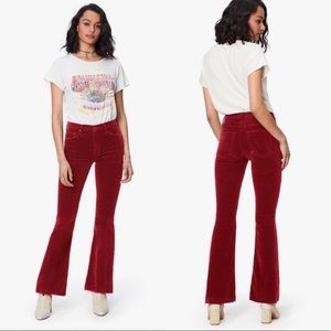 COPY - MOTHER WEEKENDER FRAY CORDUROY IN HOPSCOTCH